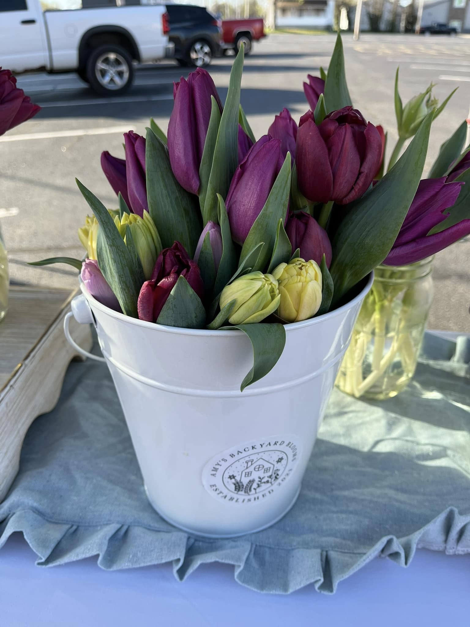 DIY Bucket of Flowers